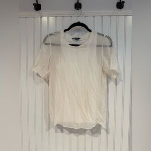 Vince White Short Sleeve Tee Lightweight Crew